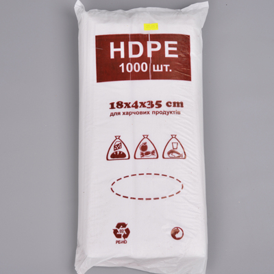 Пакеты фасовка HDPE 18х4х35 (1000шт) 