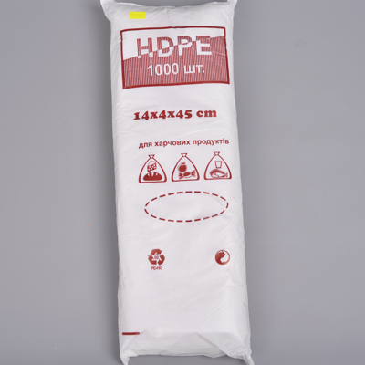 Пакеты фасовка HDPE 14х4х45 (1000шт) 
