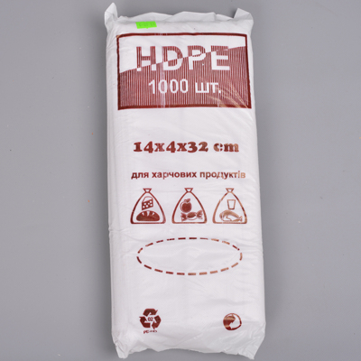 Пакеты фасовка HDPE 14х4х32 (1000шт)
