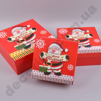 коробки новогодние "комплект м" Merry Christmas  (3шт)