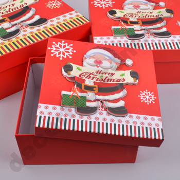 коробки новогодние "комплект м" Merry Christmas  (3шт)
