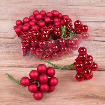 шарики на проволоке из стекла (red)