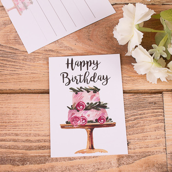 открытка мини "happy birthday"