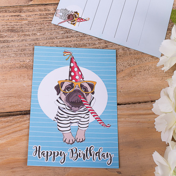 открытка мини " happy birthday"