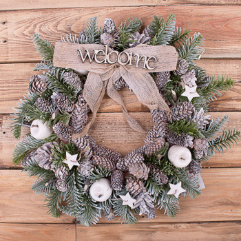 Венок новогодний "welcome"