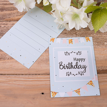 открытка мини "happy birthday"