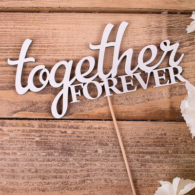 топпер ,білий "together forever"