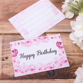открытка мини  "happy birthday"