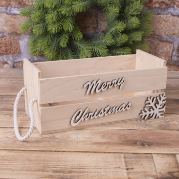 ящик деревянный "merry christmas"