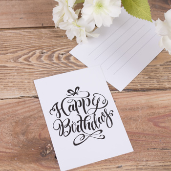 открытка мини  "happy birthday"