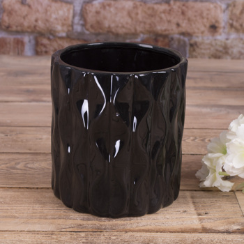 кашпо "волна" черное