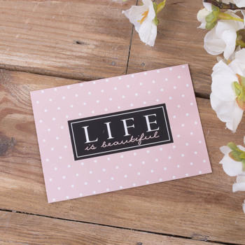 открытка мини  "life is beautiful"