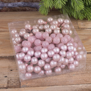 шарики на проволоке из стекла (pink)