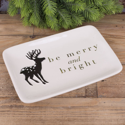 тарілка керамічна  "be merry and bright" 