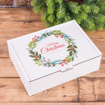 Коробка прямоугольная 25 см "merry christmas"