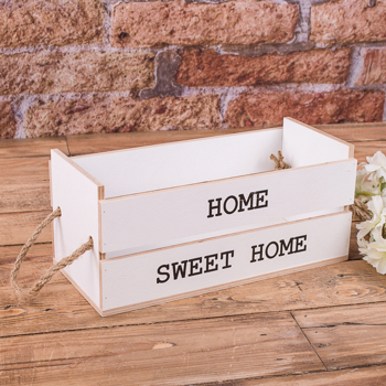 ящик деревянный home sweet home белый