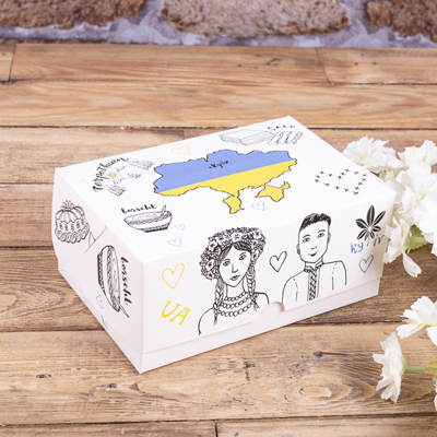 Коробка для сладкого "карта України"