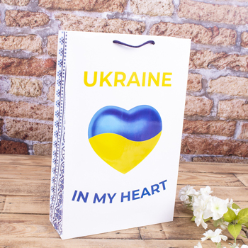 пакет подарочный  25*38*8 "ukraine"