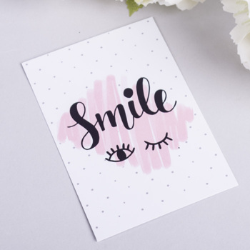 открытка мини  поздравительная "smile"