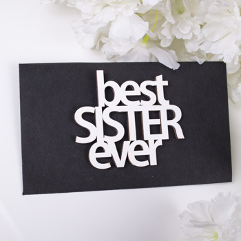конверт с топером  "best sister ever"