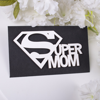 конверт с топером "super mom"