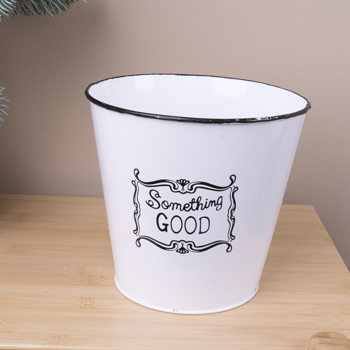 декоративное кашпо круглое "something good"