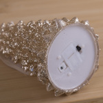 декоративная золотая елка с LED подсветкой 17см
