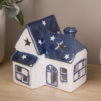 підсвічник "будинок з дахом в сніжинках"