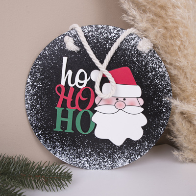 табличка  "Ho ho ho" с сантой 