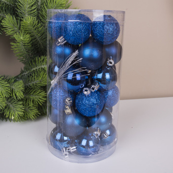 набор елочных шариков (4см, 30шт) dark blue