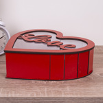 Коробка 27 см сердце красное Love