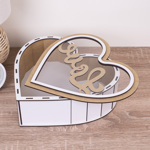 Коробка 27  см з прозрачной крьішкою серце Love