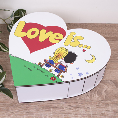 Коробка сердце 31 см деревянная  Love is...