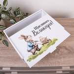 Коробка прямоугольная 32 см "Щасливого Великодня"