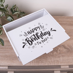 Коробка прямоугольная 32 см "happy birthday to you"