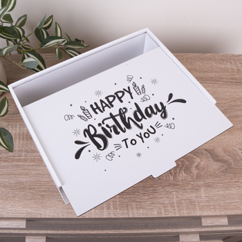 Коробка прямоугольная 36 см "happy birthday to you"