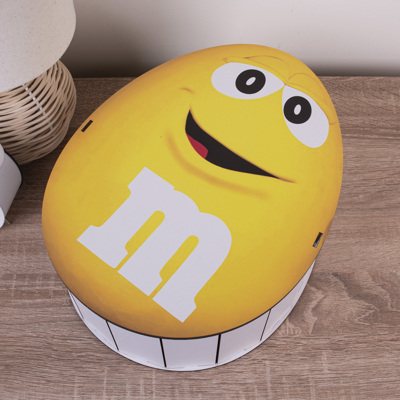 Коробка 33 см подарочная деревянная M&M's желтьій