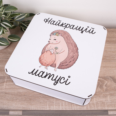 Коробка квадратная 32,5 см "Лучшей мамочке"