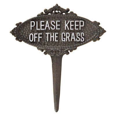 металл табличка Please keep off the grass (Пожалуйста, держитесь подальше от травы)