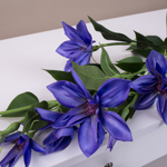 искусственный клематис пышный фиалкового цвета (violet/green)