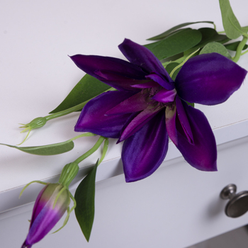 искусственный клематис одинарный темно-фиолетовый (purple beauty)