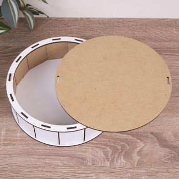Коробка круглая 19,5 см "Ничего" с котом