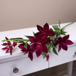 искусственный клематис пышный бордовый (Burgundy)