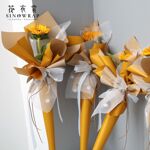 Пленка «Двухсторонняя Микс» бежево-белая 58*58см (20шт)