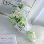 пленка «прозрачная с кантом» голубая 58*58см (20шт)