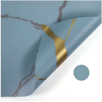 Плівка листова «мрамор» блакитна 56*56см (20шт)