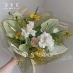 Пленка «полупрозрачная» зеленая 58*58см (20шт)
