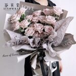 Бумага тишью 50*70см (10шт) белые веточки