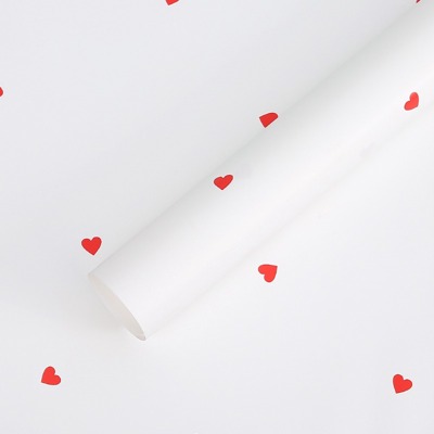 Пленка «сердца» 58*58см (20шт) White Red Пленка «сердца» 58*58см (20шт) White Red