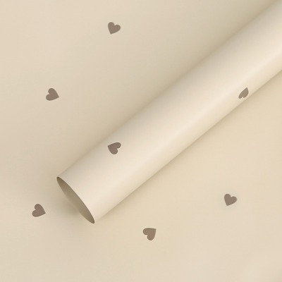 Пленка «сердца» 58*58см (20шт) Milky Tea